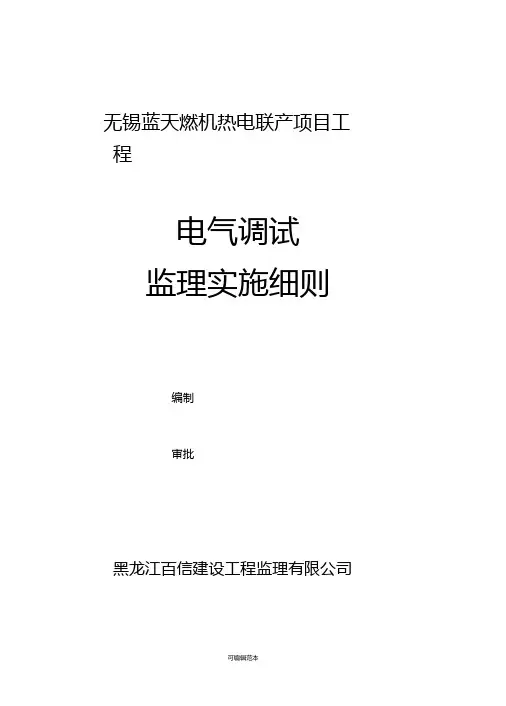 调试监理细则