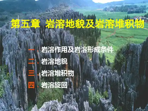 岩溶地貌及岩溶堆积物ppt课件