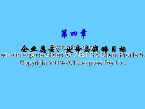 企业战略管理第四章企业愿景-PPT文档资料