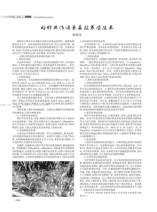 稻虾共作绿色高效养殖技术