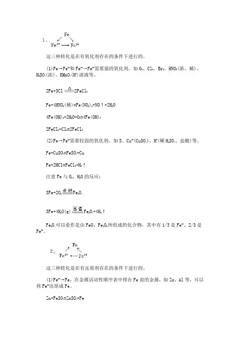铁三角转化关系总结