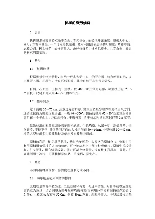 桃树的整形修剪