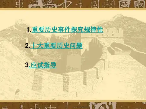 十大重要历史问题(新编2019教材)