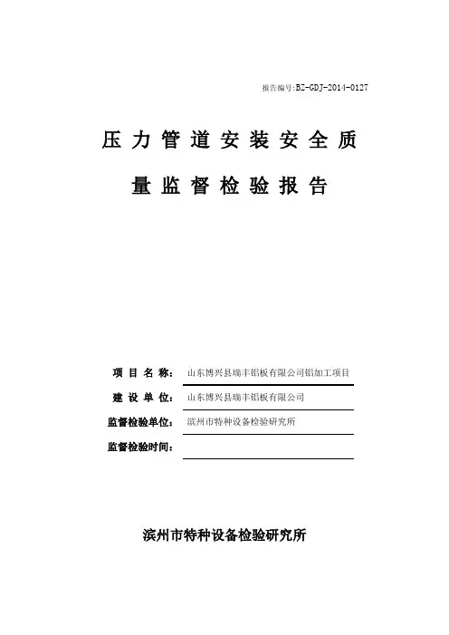 压力管道监检报告