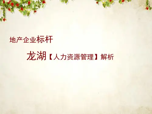 龙湖地产人力资源管理解析(ppt 94页)