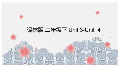 译林版二年级下 unit 3-4