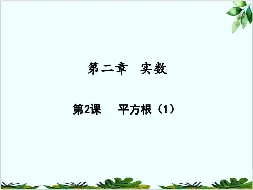 平方根北师大版八年级数学上册精品课件PPT1