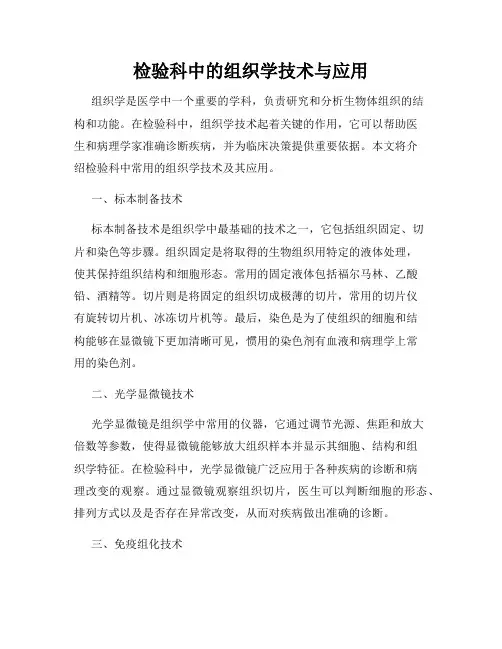 检验科中的组织学技术与应用