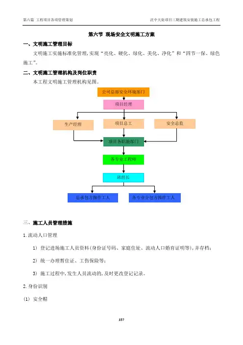 建筑安装施工现场安全文明施工方案【全面】