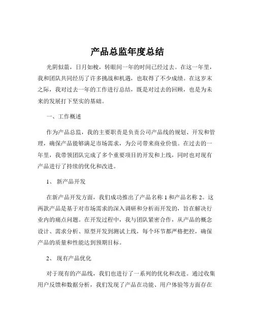 产品总监年度总结
