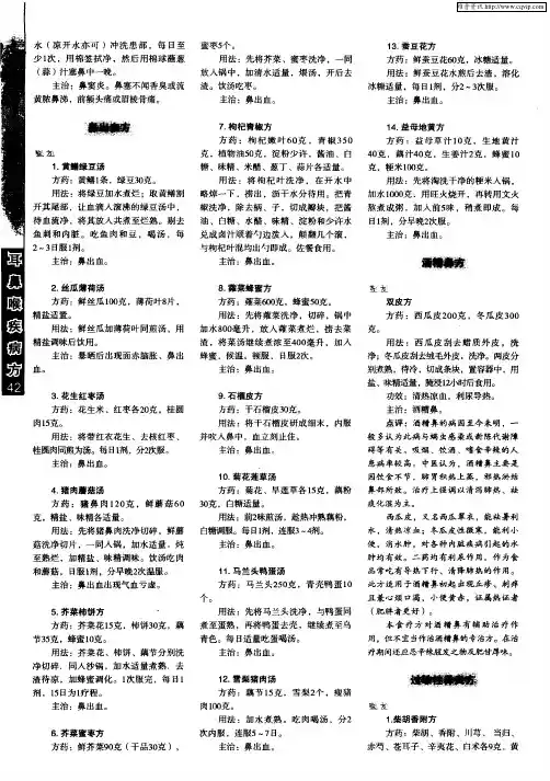 酒糟鼻方