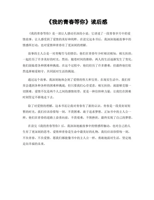 《我的青春等你》读后感