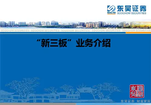 新三板业务介绍PPT课件