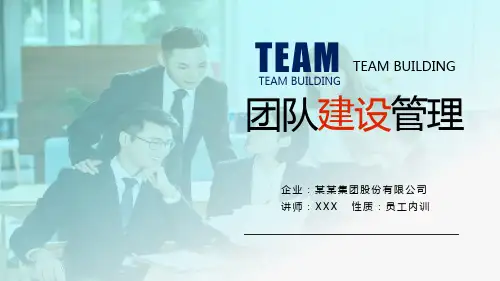 商务团队建设管理讲课PPT课件