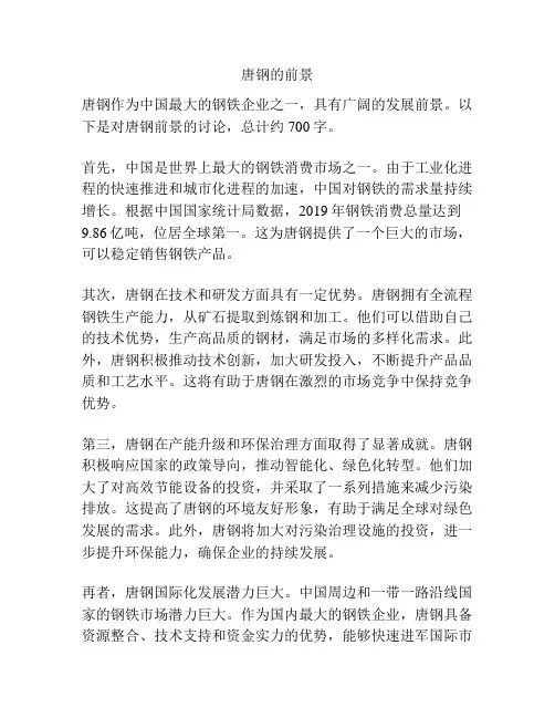 唐钢的前景