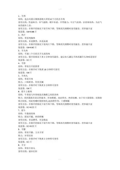 最实用的火锅菜品