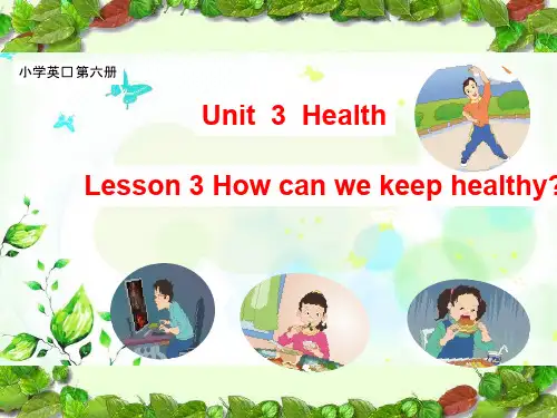 五年级下册英语课件-Unit 3《Lesson 3 How can we keep healthy》  鲁科版(五四学制)(三起)