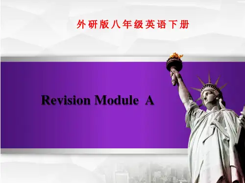 外研版八年级英语下册Revision Module A 课件