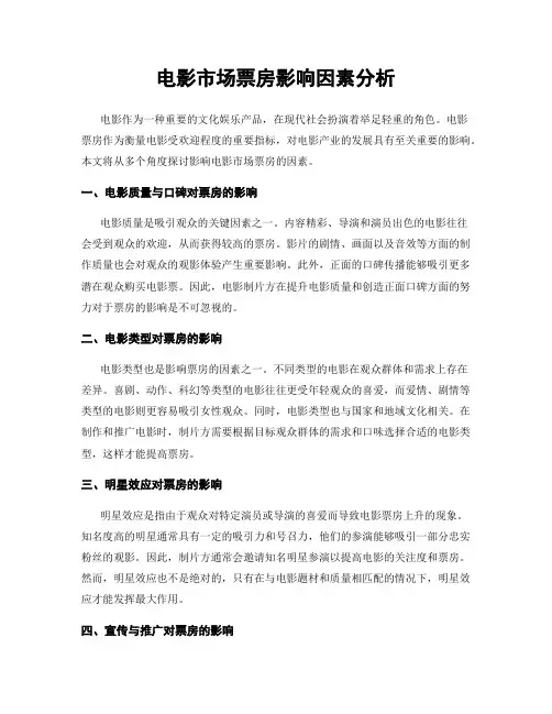 电影市场票房影响因素分析