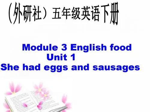 3Unit 1 She had eggs and sausage