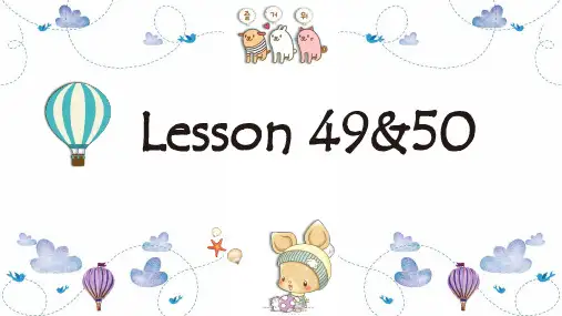 新概念英语第一册第49-50课课件