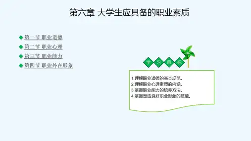 《大学生职业生涯规划与就业指导》第六章 大学生应具备的职业素质