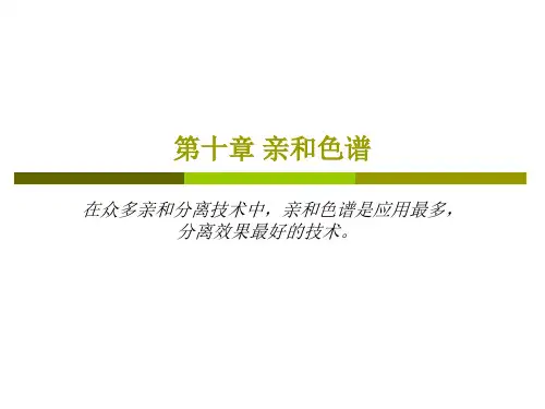 分析化学 第十章_亲和色谱