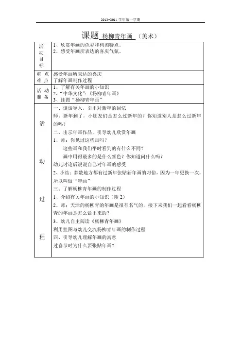 美术《杨柳青年画》