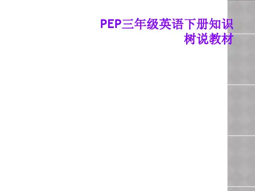 PEP三年级英语下册知识树说教材