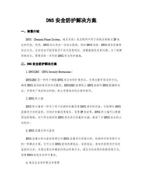 DNS安全防护解决方案