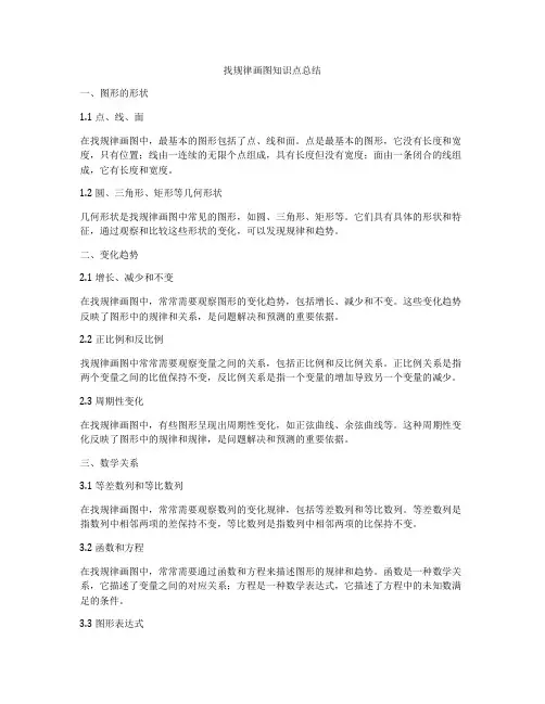 找规律画图知识点总结