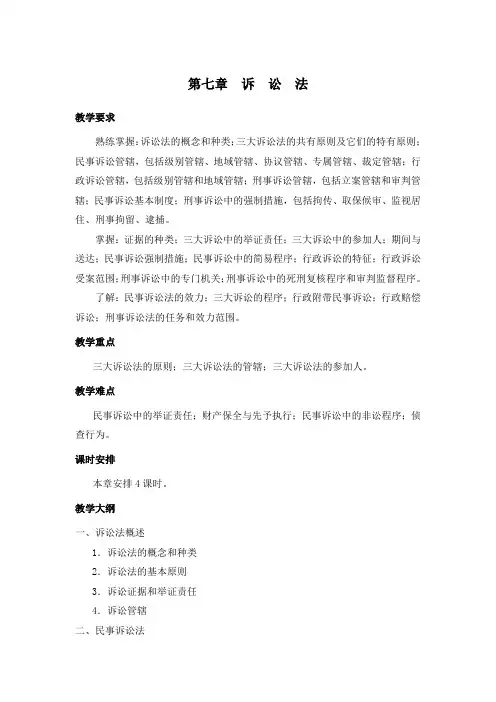 《法学概论》教案 讲义 讲稿 第七章