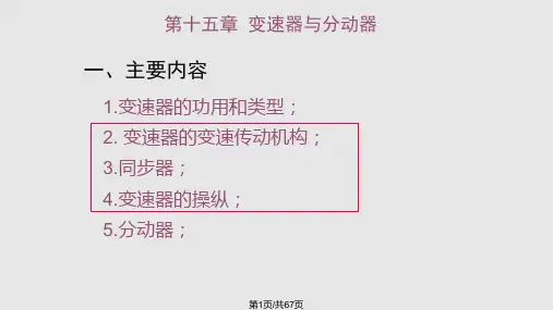 汽车变速器工作原理PPT课件
