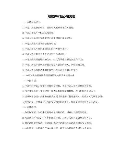 烟花许可证办理流程
