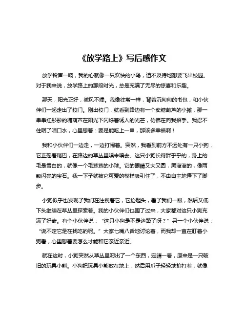 《放学路上》写后感作文