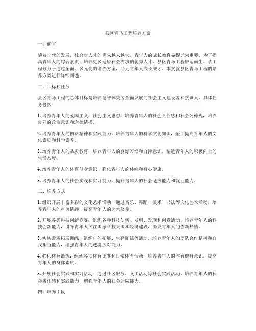 县区青马工程培养方案