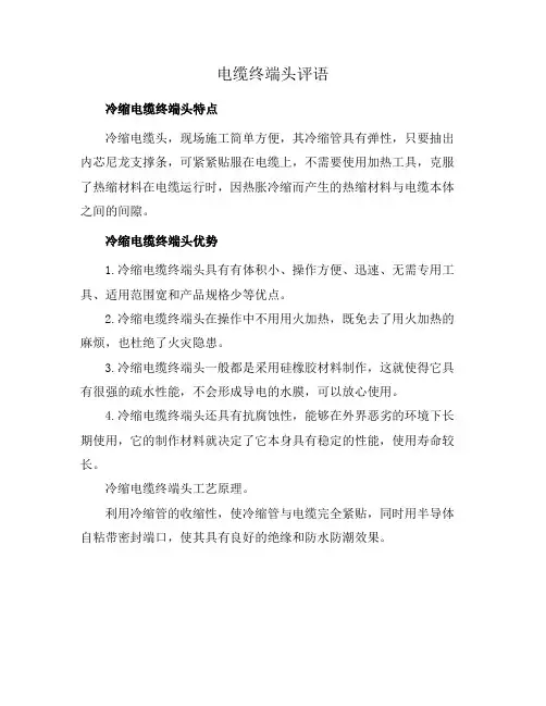 电缆终端头评语