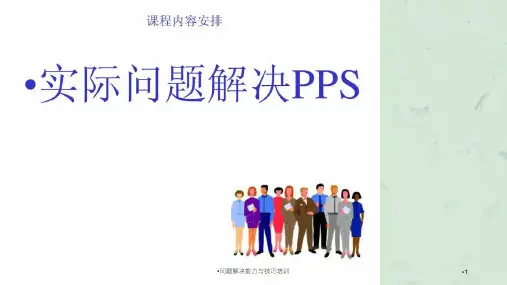 问题解决能力与技巧培训课件