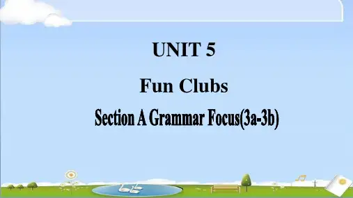 新人教版七年级上册英语Unit5课时3 Section A Grammar Focus(3a-3d)