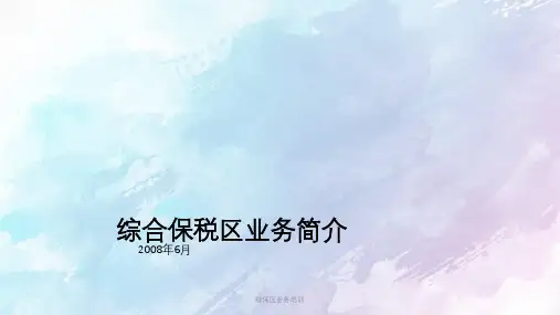 综保区业务培训PPT课件