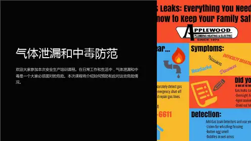 《安全生产培训课件PPT：气体泄漏和中毒防范》