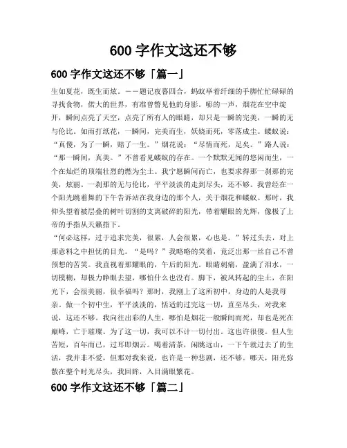 600字作文这还不够