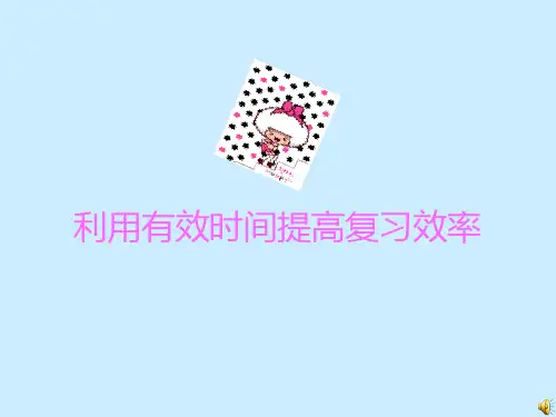 利用有效时间提高复习效率PPT课件