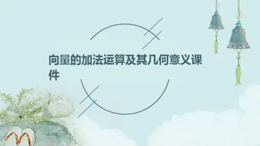 向量的加法运算及其几何意义课件