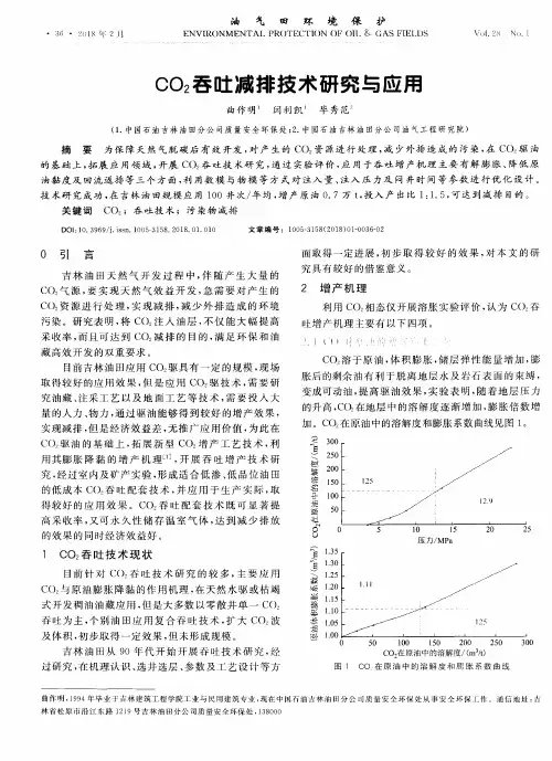 CO2吞吐减排技术研究与应用