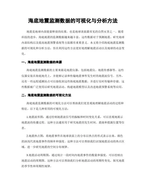 海底地震监测数据的可视化与分析方法