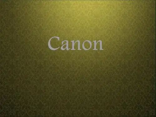 CANON 赏析《英文》