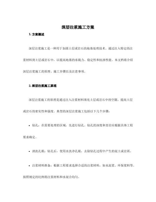 深层注浆施工方案