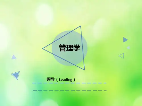 管理学原理培训教材(PPT 39页)