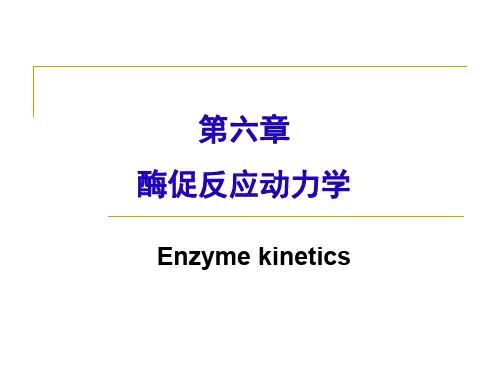 【生物化学】第六章  酶促反应动力学